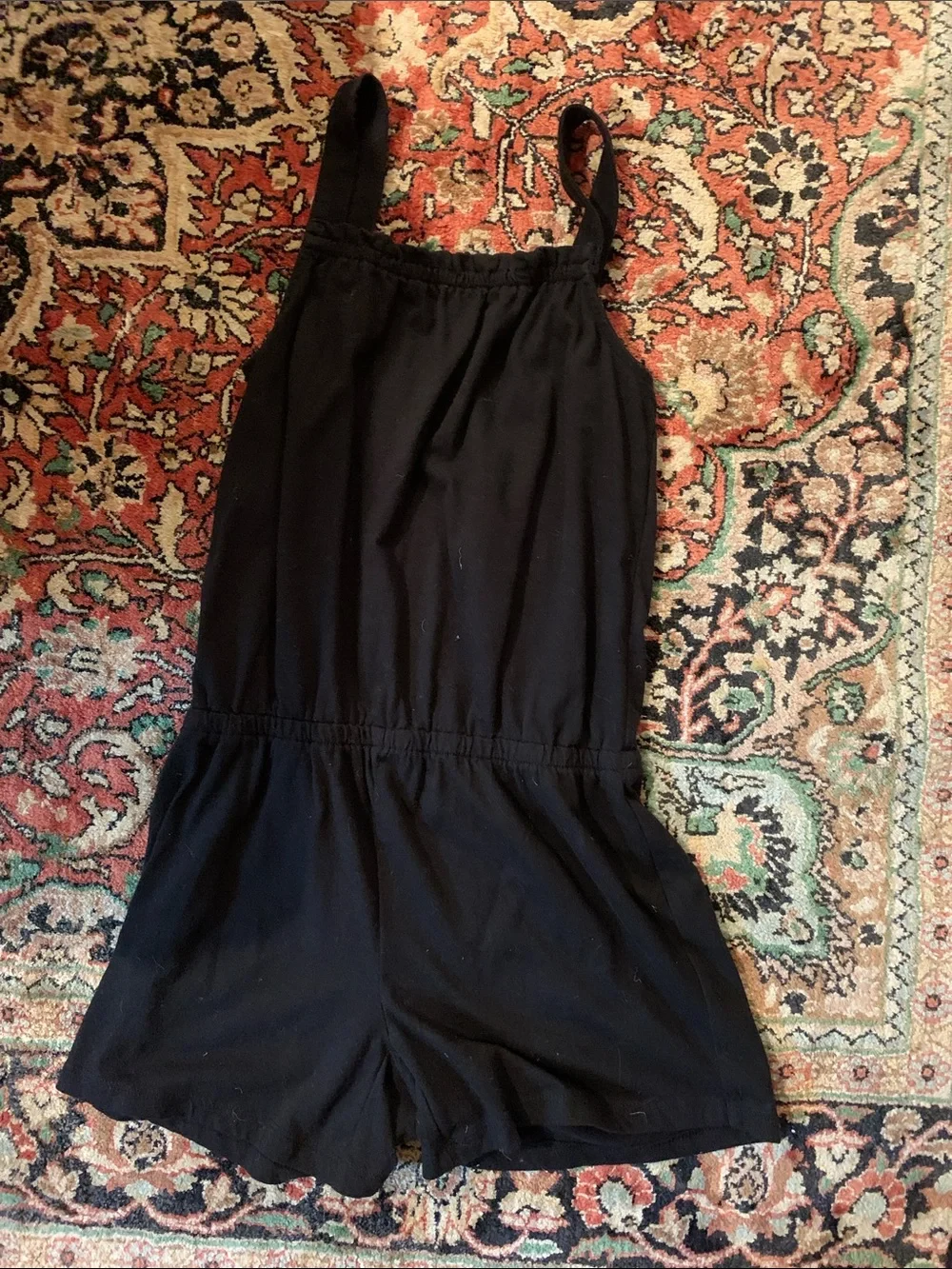 The Children's Place Black Girls' Sleeveless Romper Shorts